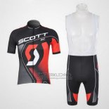 2012 Fietskleding Scott Grijs en Rood Korte Mouwen en Koersbroek